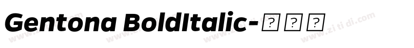 Gentona BoldItalic字体转换